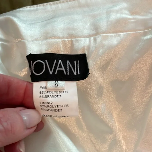 NWT Jovani ivory sleeveless sheath dress # 07819 size 6 - Picture 9 of 14
